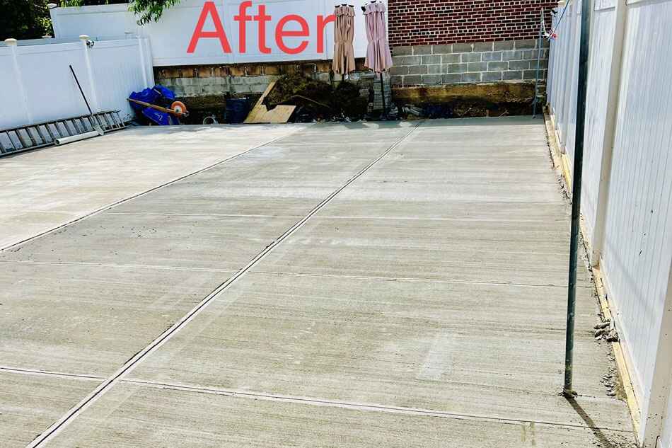 Backyard Concrete Installation
